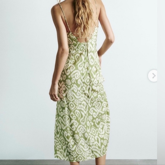 ZARA Print Open Slit Mini Dress - Picture 2 of 9